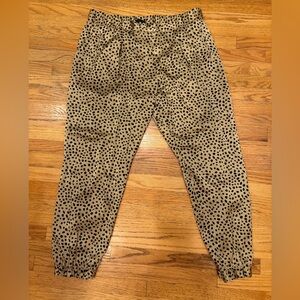 ATM Anthony Thomas Melillo Tan and Black animal silk jogger lounge Pants